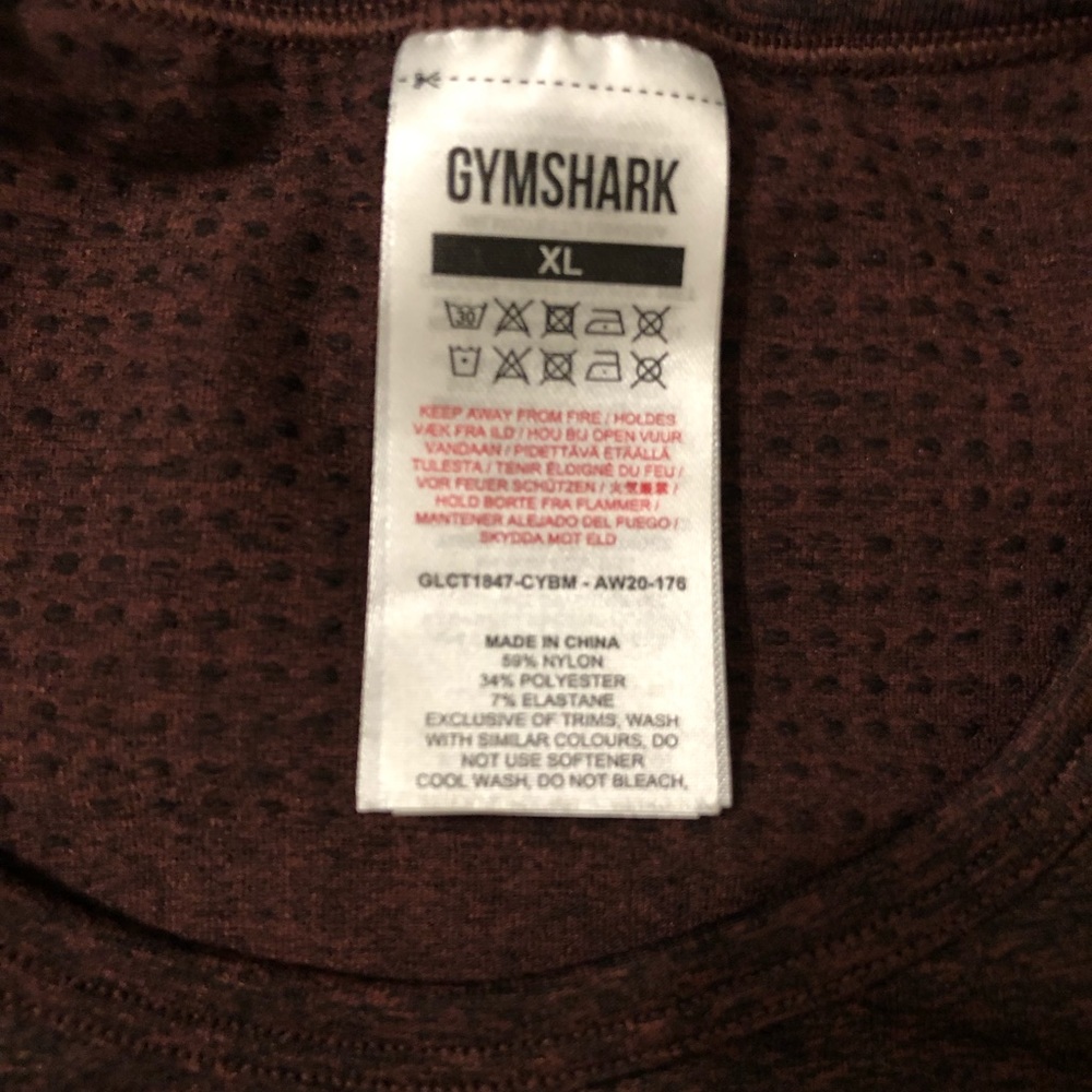 gymshark vital seamless brown cheery marl crop top